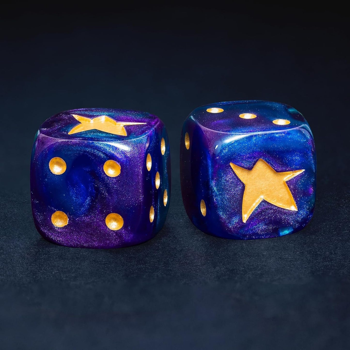 Cthulhu D6 Dice Set – 10 x 16mm Resin Dice with Elder Sign on Six | Classic Pips | Lovecraft Horror Themed Dice for Wargames, TTRPG, Board Games, DND, Call of Cthulhu