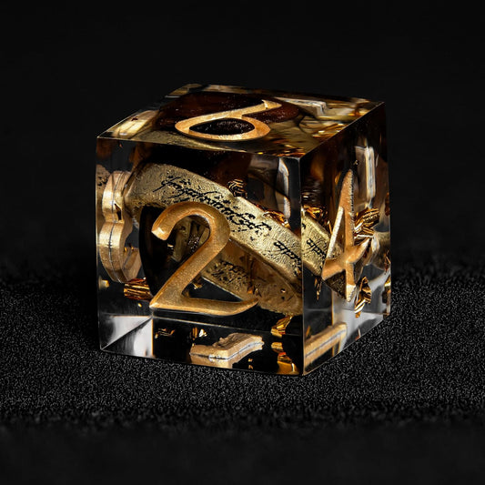 D6 Dice Set – 10× Six-Sided Resin Dice with Themed Designs – 16mm Tabletop for Wargames, RPGs, MTG, and Board Games