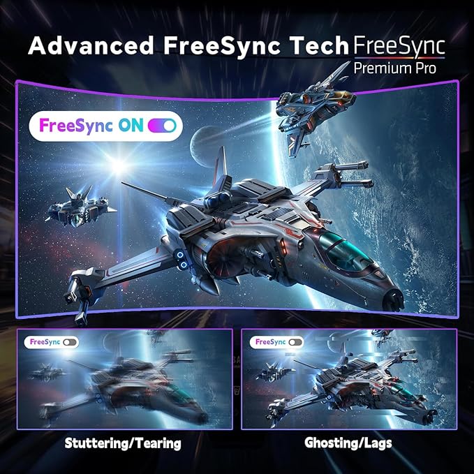 24 Inch FHD Gaming Monitor, 1080P IPS Computer Monitor with 100Hz, 1ms Response Time, 1000:1 Contrast Ratio, VESA Compatible, Tilt Adjustable, AMD FreeSync, Build-in Speakers