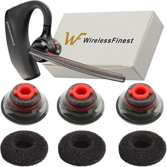 3X Ultra Comfort Eartips Ear Buds Replacement Earphone Ear Tips Kits Earpads Foam Set Cushion for Plantronics Voyager 5200 5220 5210 Series Bluetooth Headset Headphone (Large L)