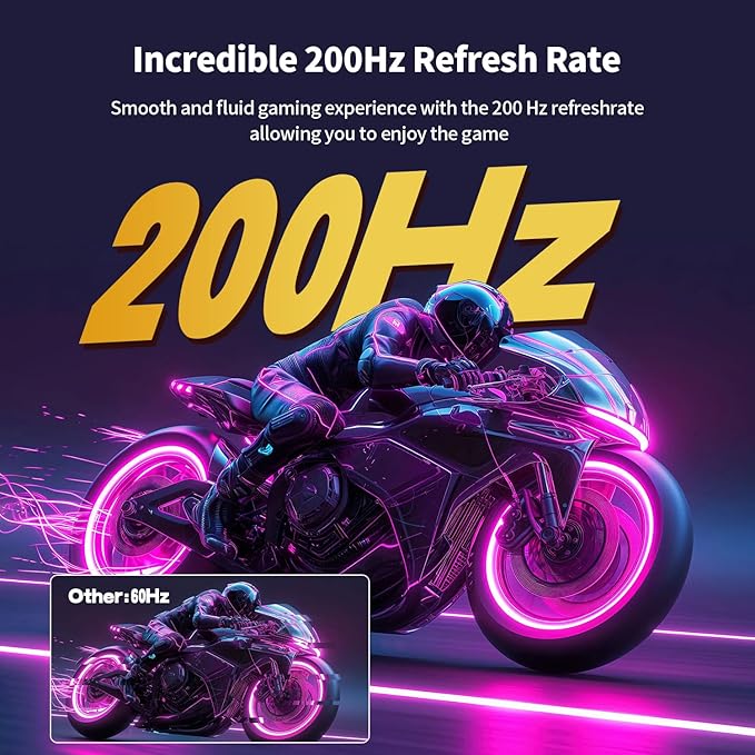 ZZA 24 Inch Monitor 200 HZ 1080p 2800R,Curved PC Monitor VA 120% sRGB FreeSync Frameless Full on Three Sides Blue Light Filter,HDMI DP USB Ports,Computer Monitor for Business Office and Casual Gaming