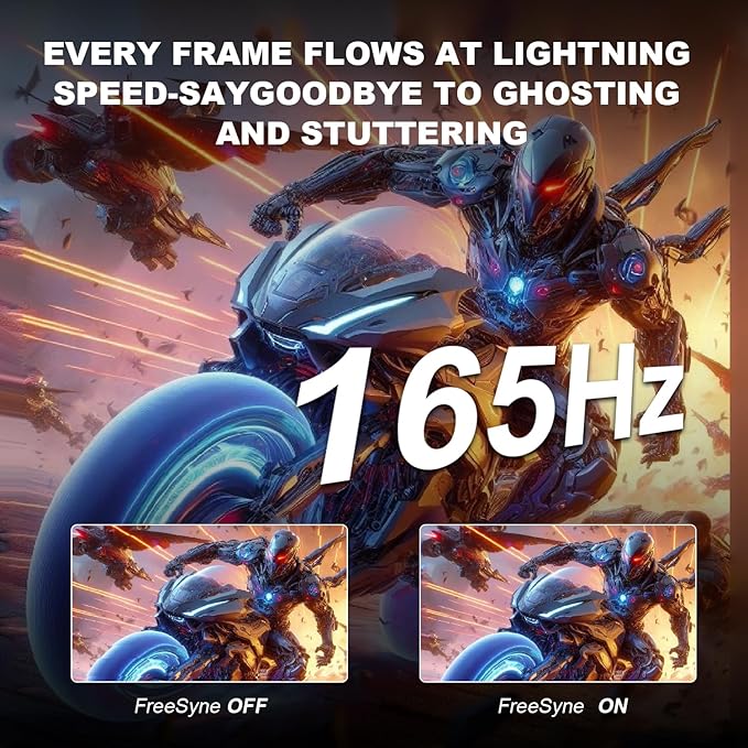 ZZA 49" Curved Gaming Monitor | 5120x1440 Dual QHD, 165Hz/144Hz, 1500R, 32:9 Ultra-Wide, AMD FreeSync, 120% sRGB, Height Adjustable, HDMI 2.1 & DisplayPort 1.4, VESA Mount, Black