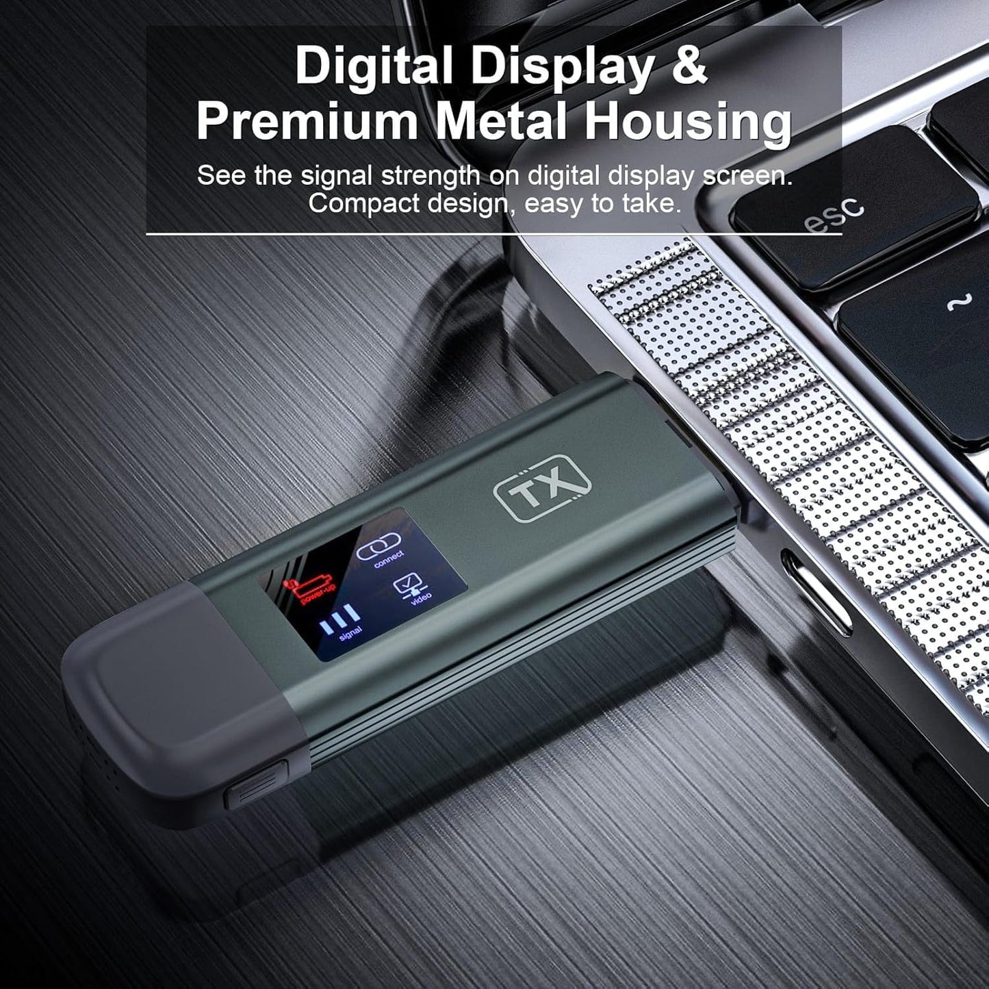 Wireless HDMI Transmitter and Receiver, TTQ Wireless HDMI Extender 4K Supported, Metal Housing, LED Display, 100FT Range, 2.4G&5G, for PC/Laptop/Camera/HDTV/Projector/TV Box