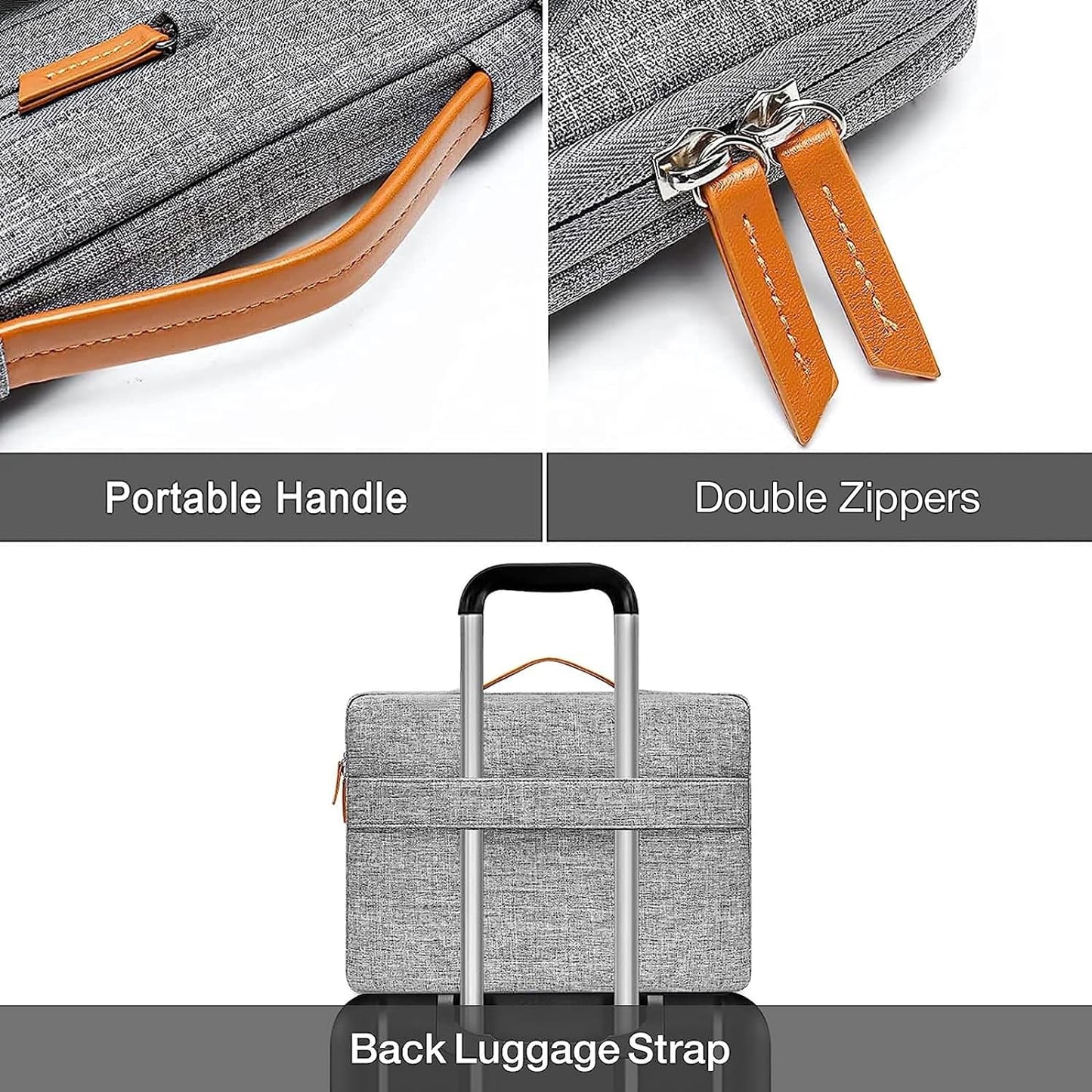 MOSISO 360 Protective Laptop Case 17.3 inch, 17-17.3 inch Laptop Sleeve Compatible with Dell, HP, Lenovo, Asus, Acer, Alienware, Side Open Carrying Case with 4 Zipper Pockets&Handle, Gray