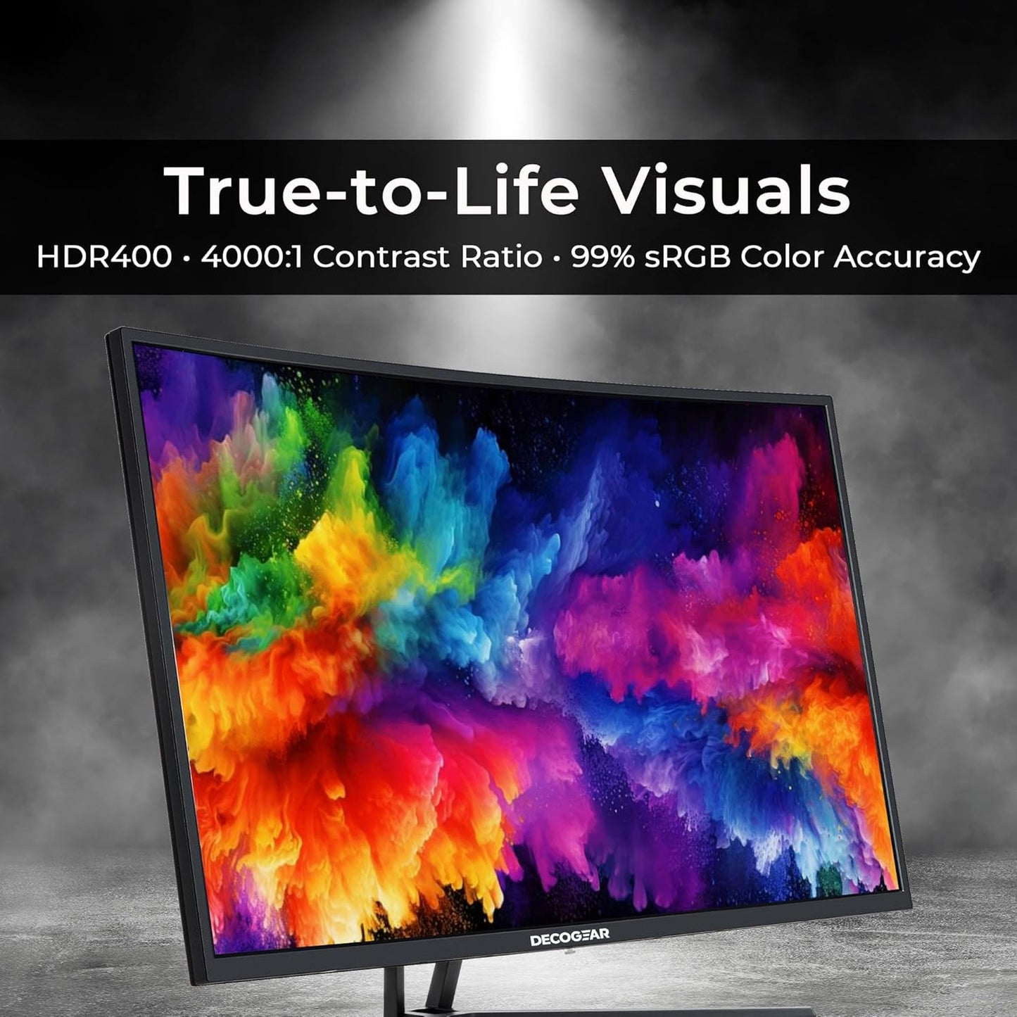 Deco Gear 39" Curved Ultrawide Gaming Monitor | 2560x1440 | 1ms MPRT | 165 Hz | 16:9 | HDR400 | 4000:1 | 1 x HDMI | 1 x DisplayPort