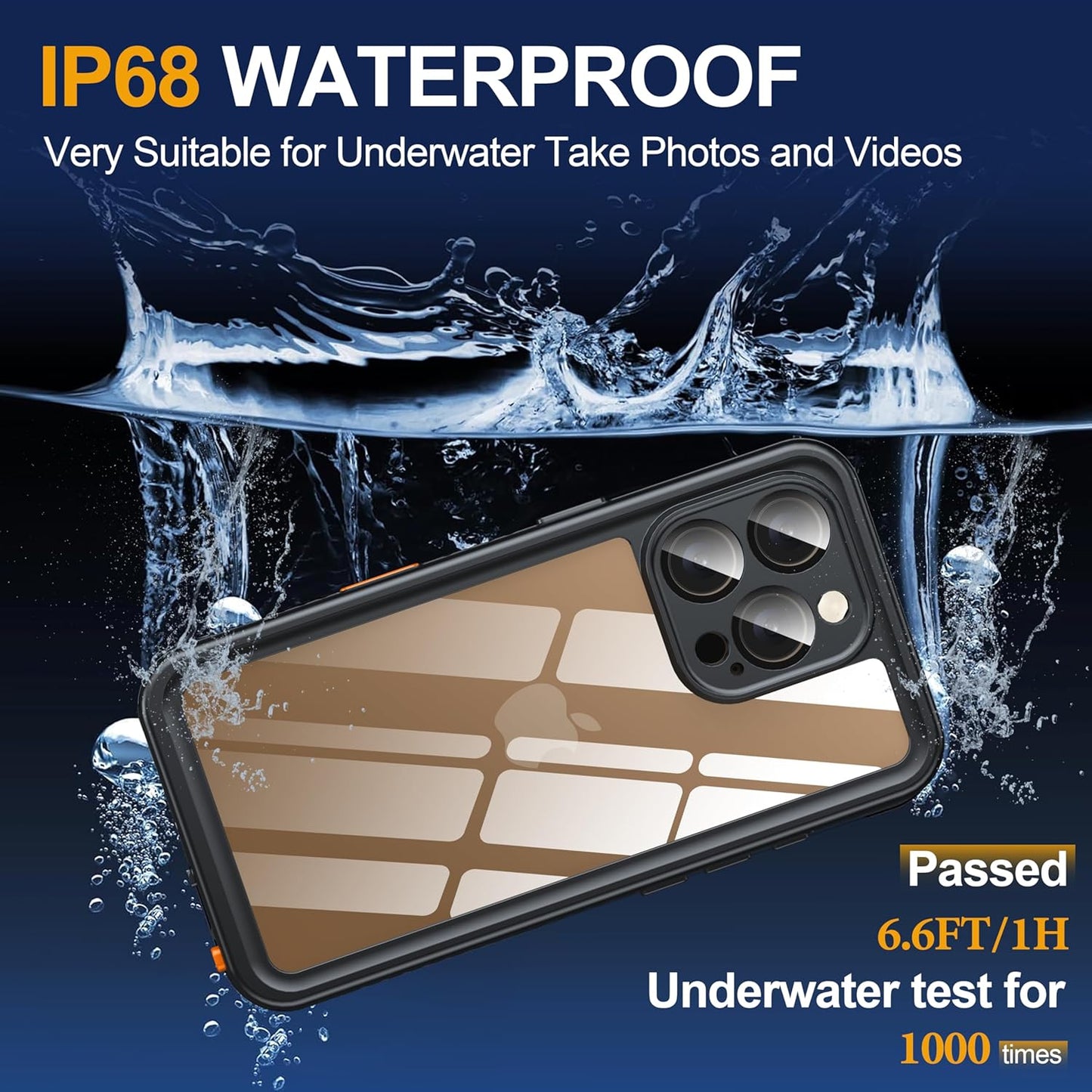 for iPhone 16 Pro Case Waterproof, Built-in Privacy Screen & HD Screen Double Front Frame [IP68 Underwater] Shockproof Dustproof Full Body Protection iPhone 16 Pro Phone Case Pink