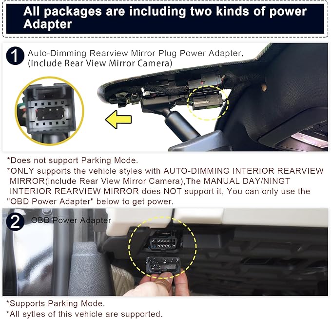 4K Dash Cam Custom fit for GMC Yukon, Yukon XL 2015 2016 2017 2018 2019 2020(Model D), Model D & Model C Have Same Models Years but Vehicle Sensor Cover are Different