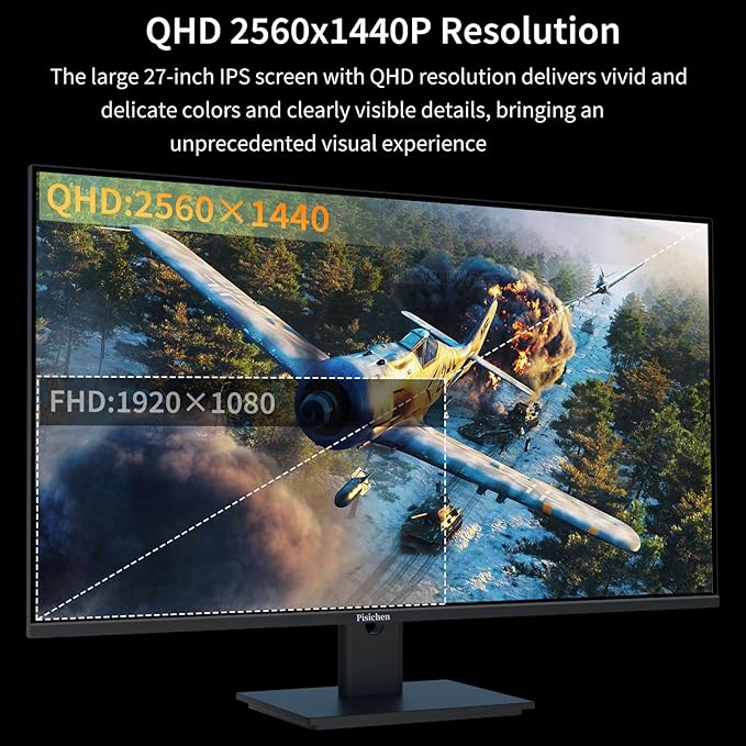 Touchscreen Monitor 27 Inch 2K 100Hz Gaming Monitor, QHD 2560x1440 IPS PC Monitor, 10-Point Multi Touch Screen Computer Monitor, USBC HDMI VGA Ports, Built-in Speakers