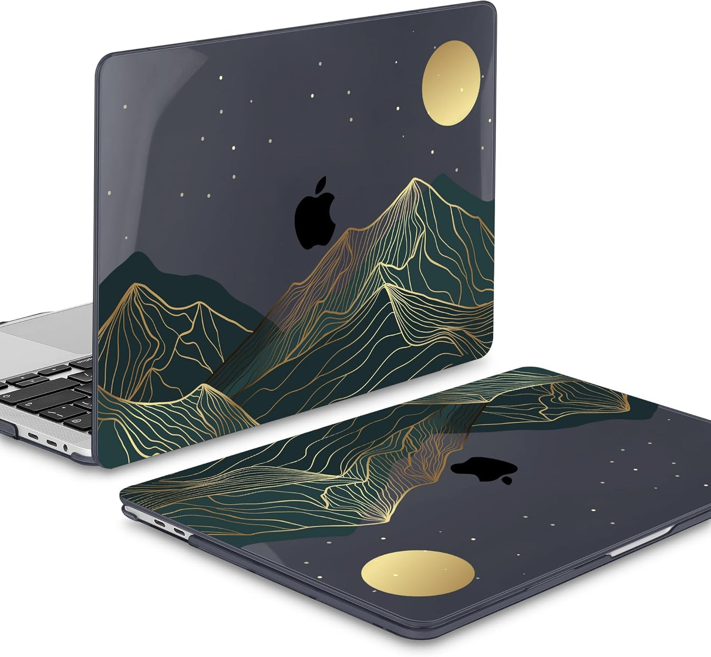 Mektron Case for MacBook Pro 16 Inch A2141 Cover 2019 Release 16" with Liquid Retina Display/Touch ID, Plastic Hard Shell with Keyboard Skin & Screen Protector & Dust Plug, Abstract Mountain C112