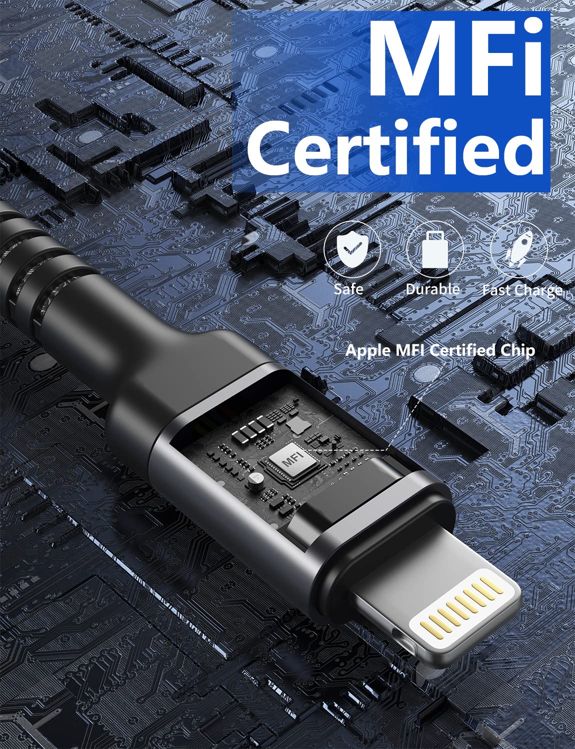 USB C to Lightning Cable 6FT 2Pack, iPhone Charger Fast Charging, USBC iPhone Charger, Type C iPhone Charging Cord [Apple MFi Certified] for iPhone 14 13 12 11 Pro Max Xs 8 Plus and More