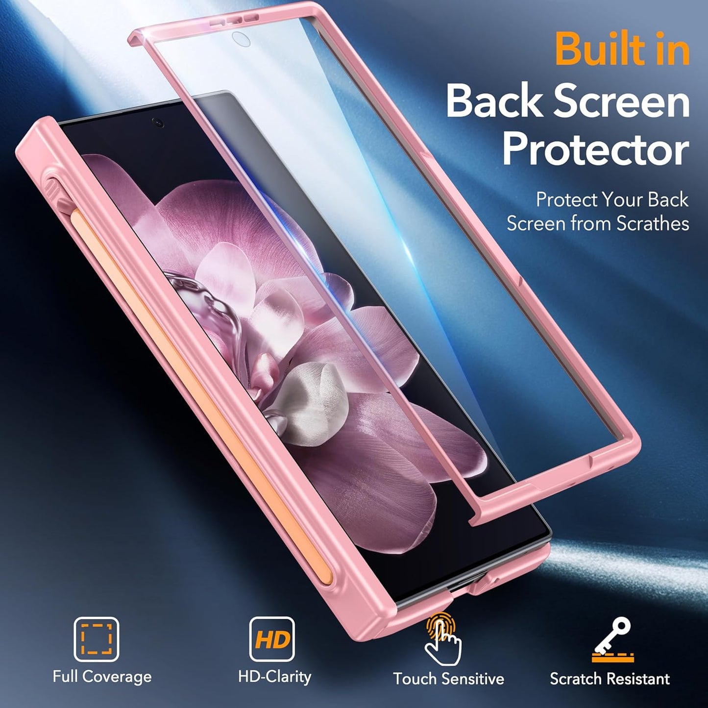 Oneagle Magnetic for Samsung Galaxy Z Fold 7 Case Built in Screen Protector Translucent [Fit for MagSafe] [S Pen Holder Slot] [Hinge Protection] MIL-Grade Shockproof Matte Case for Galaxy Z Fold 7