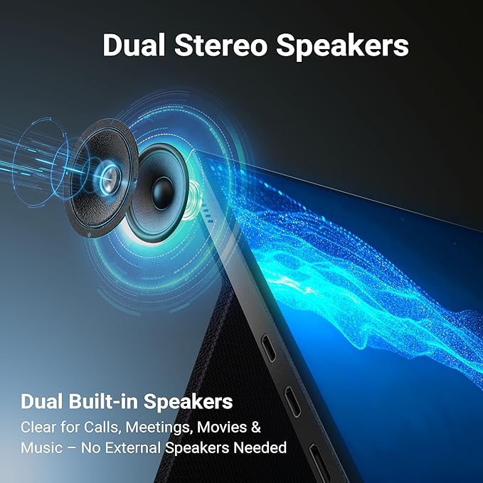 MINIX SF10T Portable Monitor 10.5 inch Touchscreen Laptop Monitor IPS 178° Wide-Viewing/Built-in Dual Speakers Low Blue-Light/HDR Eye Care External Screen w/Smart Cover for Mac PC Xbox PS4/5 Switch