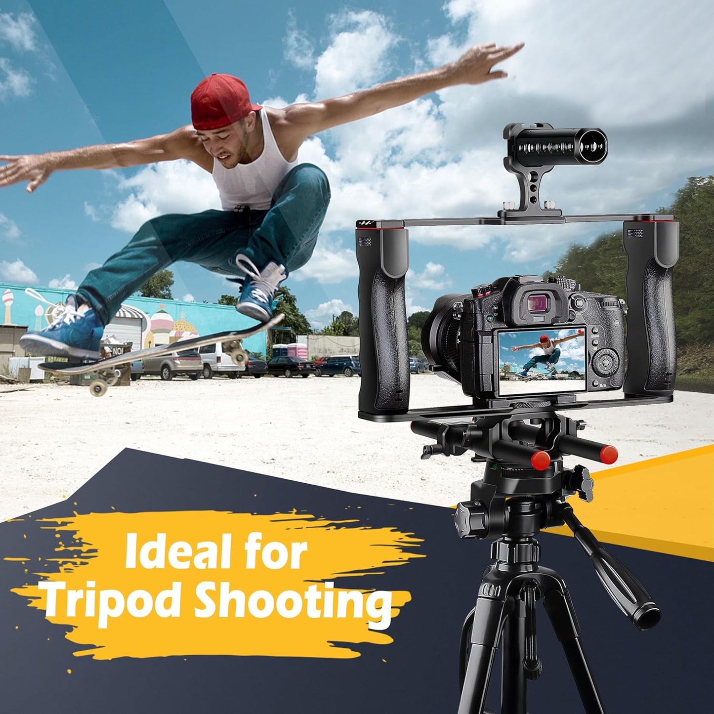 Zeadio Camera Video Rig Cage, Filmmaking Movie Making Rig, for All Camera Camcorder DSLR