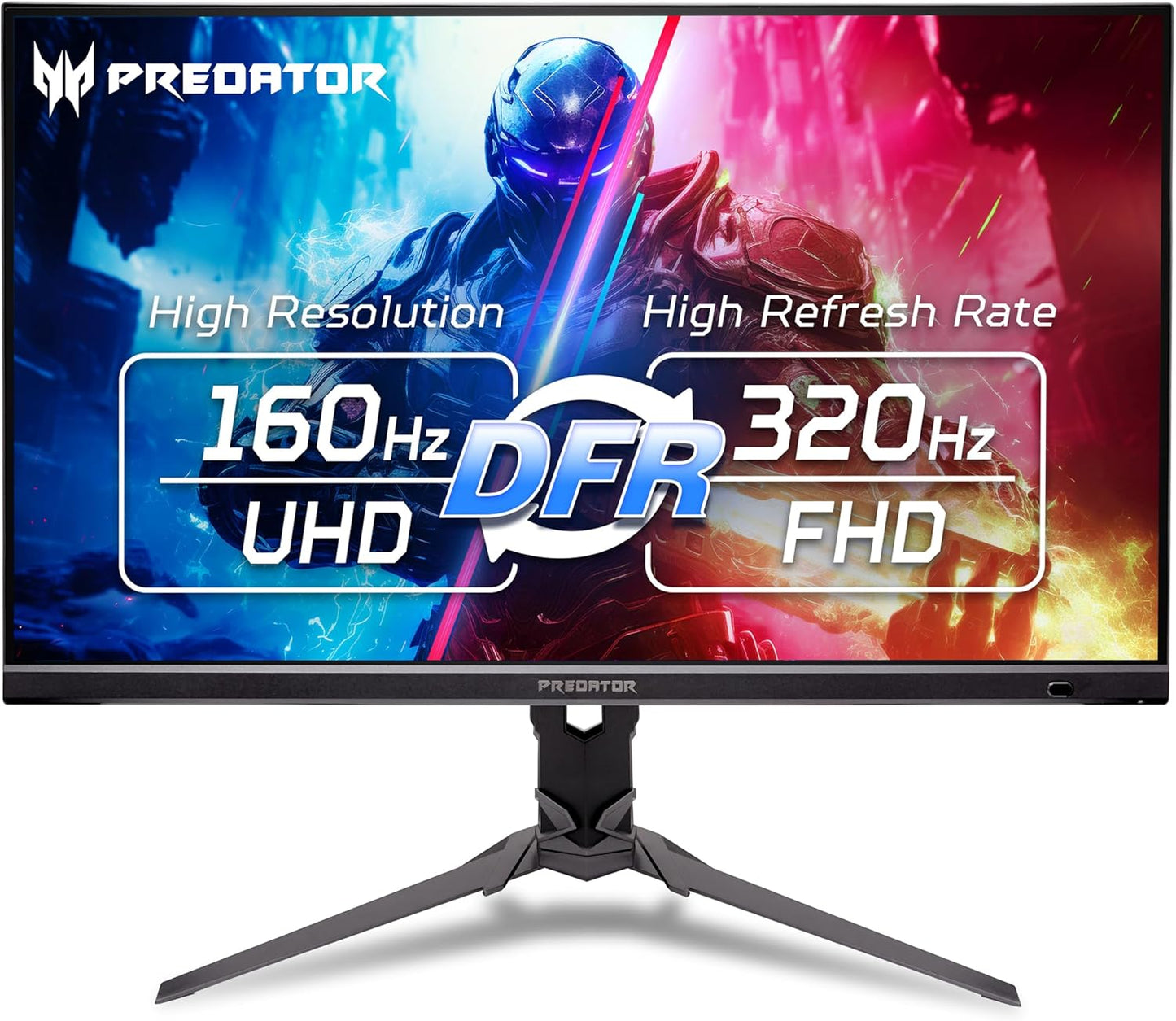 Acer Predator Gaming Monitor | 27" UHD 3840 x 2160 IPS | AMD FreeSync Premium | Up to 320Hz with DFR | Up to 0.5ms | VESA DisplayHDR400| DCI-P3 90% | Display Port 1.4 & 2 x HDMI 2.1 | XB273K V5bmiiprx
