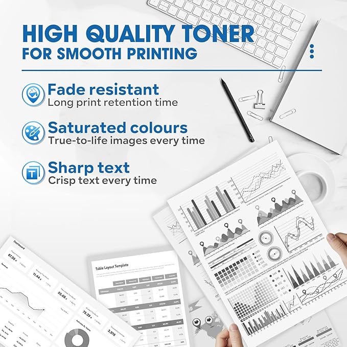 TN760 High Yield Black Toner Cartridge Replacement for Brother TN-760 MFC-L2710DW MFC-L2750DW HL-L2350DW HL-L2370DW HL-L2395DW HL-L2390DW DCP-L2550DW Toner Printer (1 Pack)