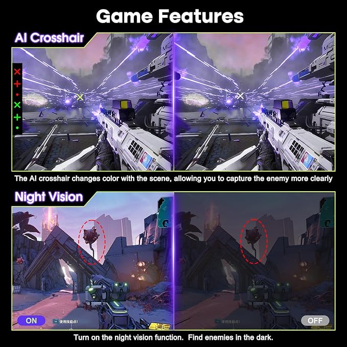 Amzfast 24.5 inch FHD 280Hz/240Hz Gaming Monitor, 1ms Adaptive Sync Fast VA Monitor, 10 Bit, 126% sRGB, 2*HDMI 2.0 & 2* DP1.4, TÜV Rheinland Eye Care,2 Year Warranty Exchange (HDMI & DP Dual Cable)