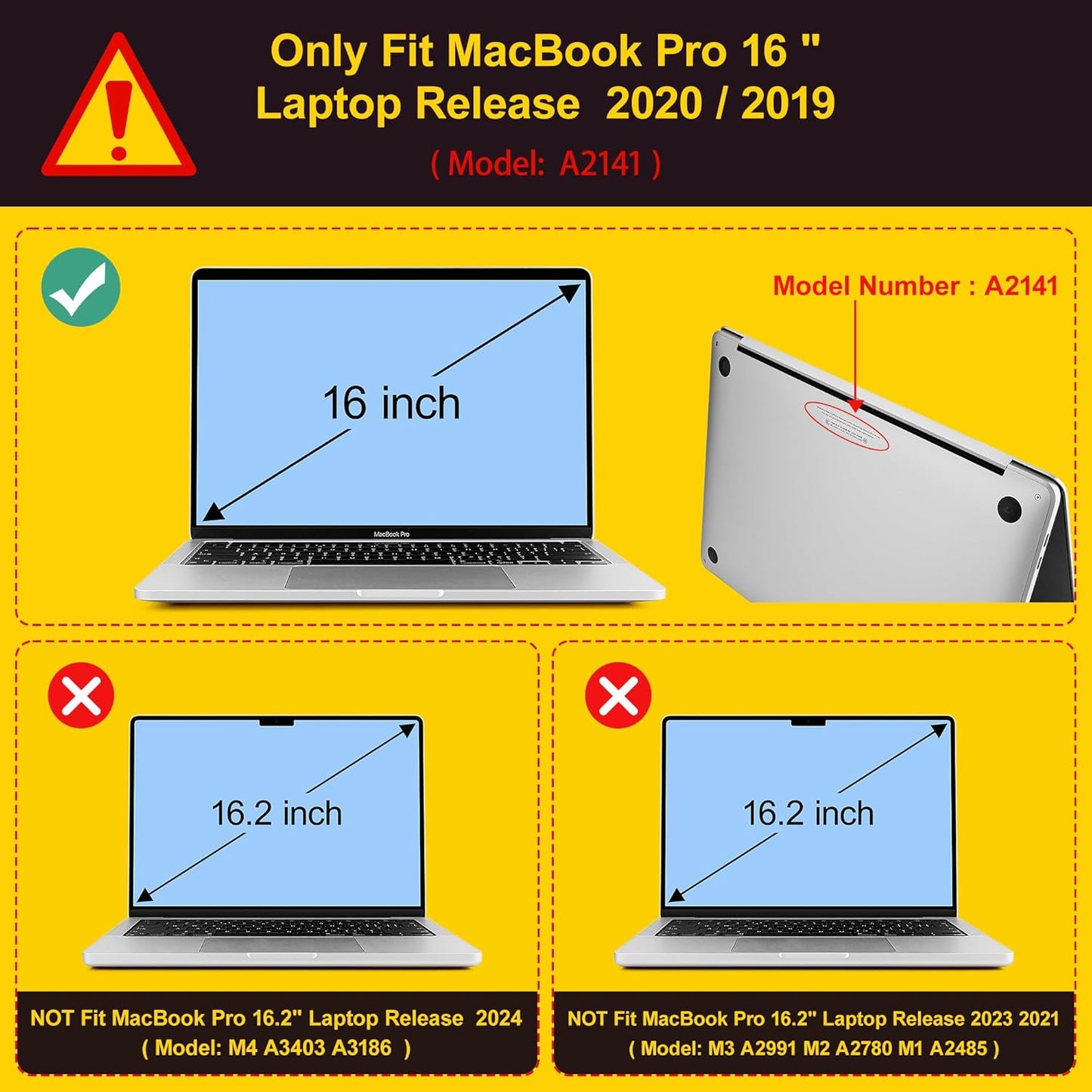 Mektron Designed Case for MacBook Pro 16 Inch A2141 Cover 2019 Release 16" with Liquid Retina Display/Touch ID, Plastic Hard Shell with Keyboard Skin & Screen Protector, Glittering Butterfly