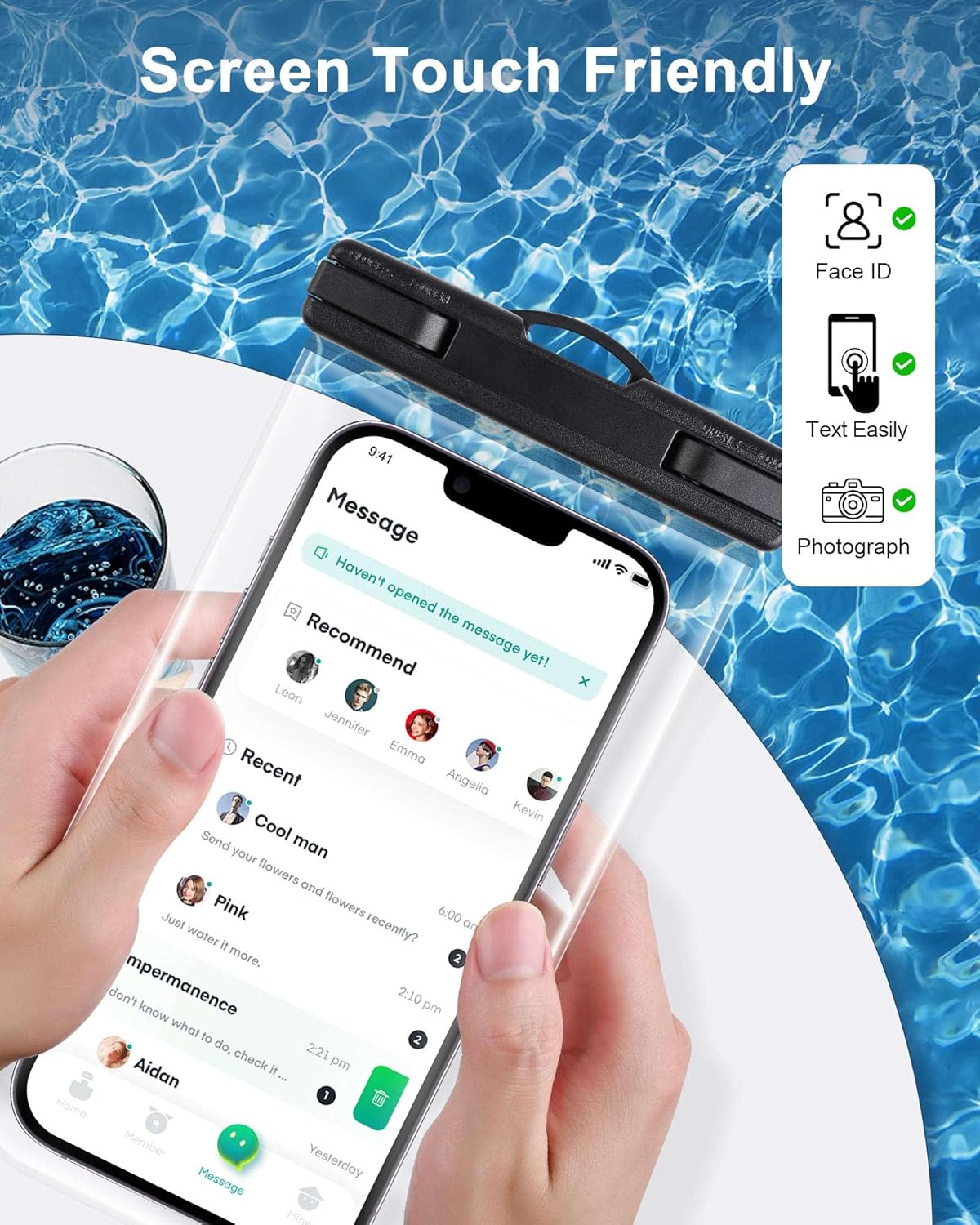 Waterproof Phone Pouch for Cruise Essentials 2025, Beach Vacation Essentials Cruise Ship Travel Must Haves, Dry Bag Case for iPhone 16 15 14 13 12 11 Plus Pro Max Galaxy Pixel - 2 Pack Clear