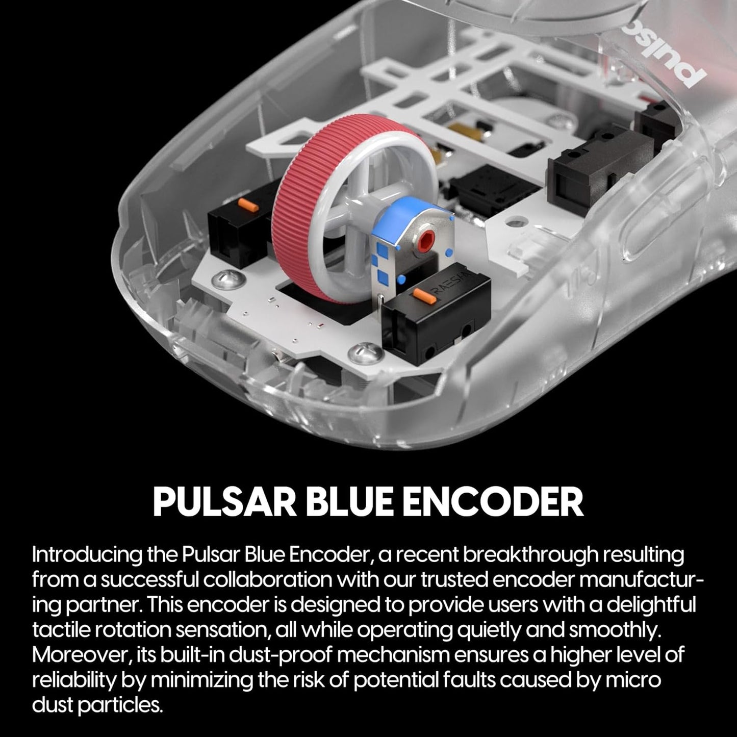 Pulsar Gaming Gears - Super Clear Limited Edition: X2H Mini Wireless Gaming Mouse, Symmetrical, Ultra Lightweight 1.83 oz (52g), PAW3395 26k DPI Optical Sensor, Optical Switch (Mini, Super Clear)