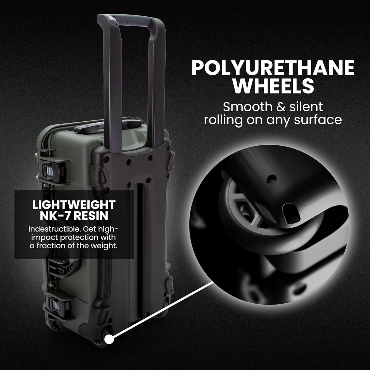 NANUK Wheeled Series 935 Lightweight NK-7 Resin Waterproof Protective Case