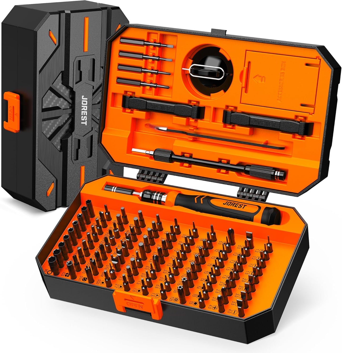 JOREST 115 in 1 Small Precision Screwdriver Set, Tool Gifts for Men Dad Him, Magnetic Repair Tool Kit for PC, Laptop, Tablet, iPhone, Macbook, Jewelers, PS5, Xbox, Switch, Game Console, Door &Chair