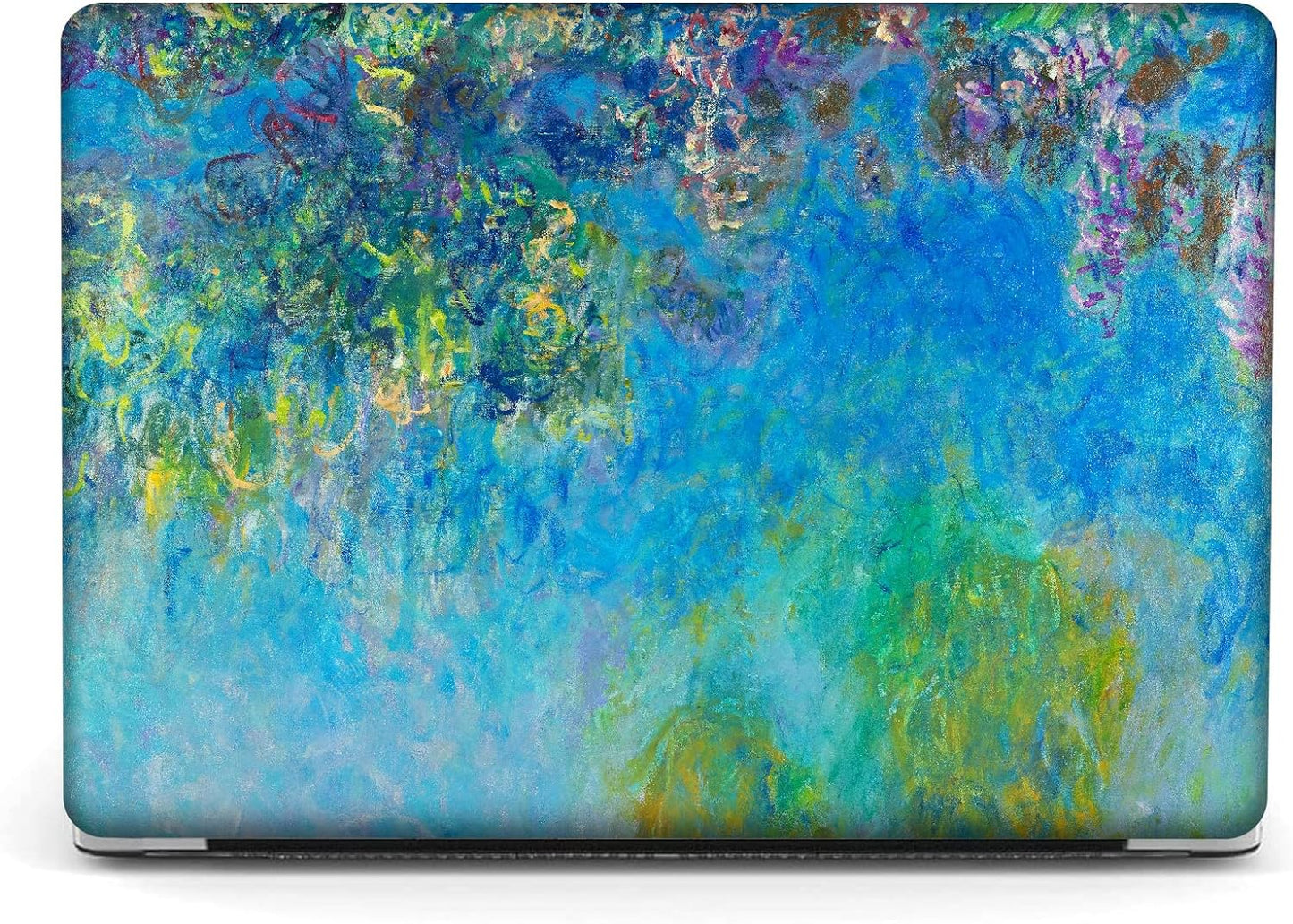 Berkin Arts Compatible with MacBook Air 13 inch Cover, 2022-2018 Release A1932 with Touch ID with Keyboard Cover & Screen Protector Cloisonnism (Wisteria by Monet)