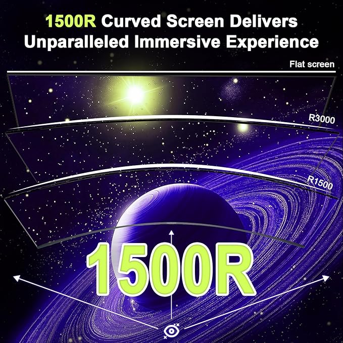 Amzfast 49 Inch Curved Monitor 120Hz DQHD 5120x1440p Ultrawide Gaming Monitor, 120% sRGB, 1500R, 1ms MPRT, HDR10, Adaptive Sync, PIP/PBP, Height Adjustable, HDMI 2.0/DP 1.4, VESA 75x75, AMZG49C7U