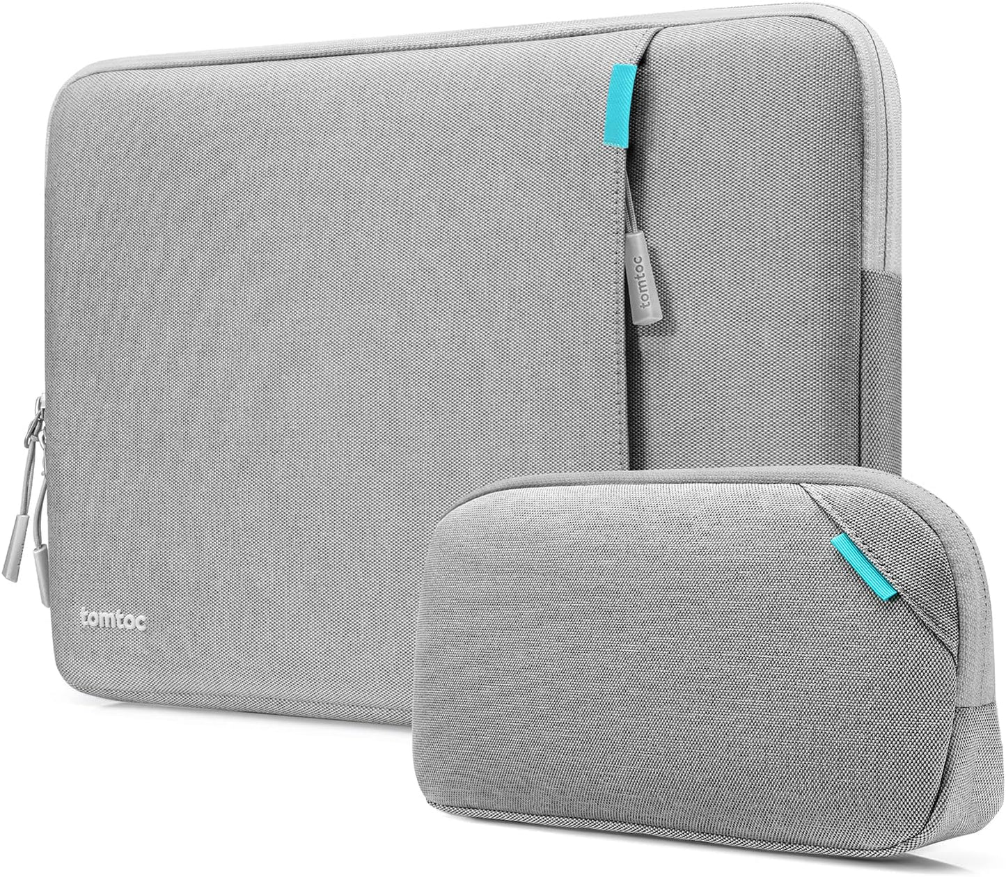 tomtoc 360 Protective Laptop Sleeve Set for 15-inch MacBook Air M4/A3241 2025, M3/A3114 M2/A2941, 15-inch MacBook Pro A1990 A1707, Dell XPS 15 Plus, Water-Resistant Laptop Case with Accessory Pouch
