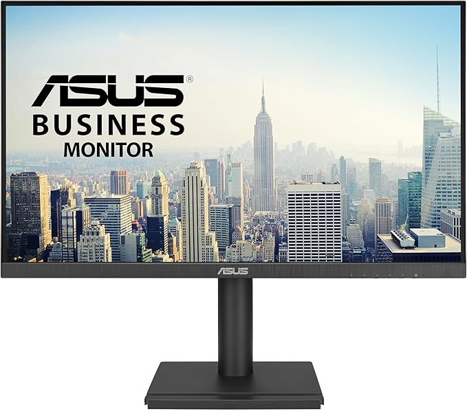 ASUS 27” 1080P Business Monitor (VA27DQFS) - IPS, 100Hz, 1ms, Adaptive-Sync, HDMI, DisplayPort, VGA, for Working and Gaming, Ergo Design, Blue Light Filter, Flicker Free, 3 yr Warranty TAA Compliant