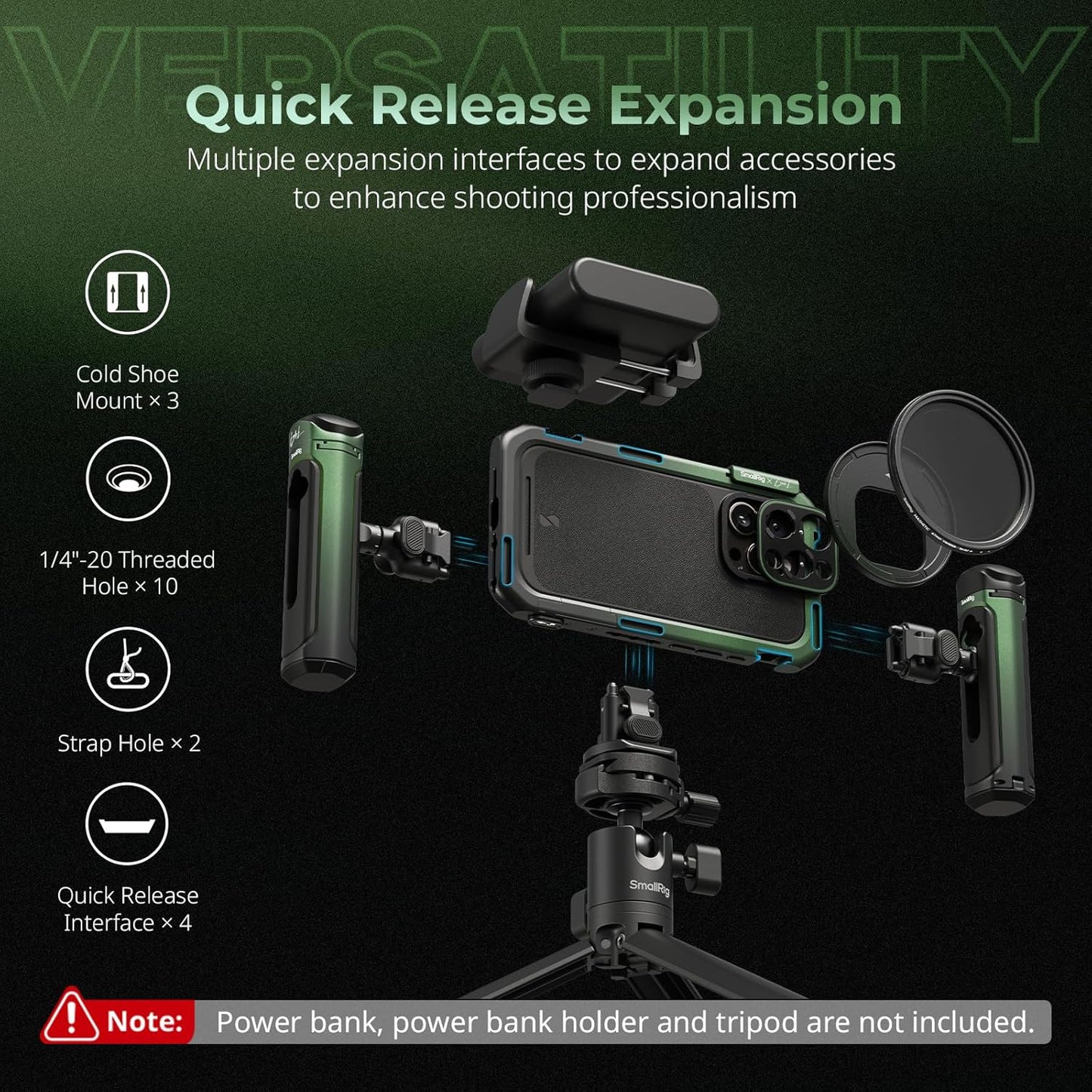 SmallRig x Brandon Li Mobile Video Kit for iPhone 16 Pro Max, Phone Cage with FilMov Lightweight Phone Case Kit, Rotatable Wireless QR Handles, 67MM Magnetic VND Filter Kit, Support for MagSafe - 5001