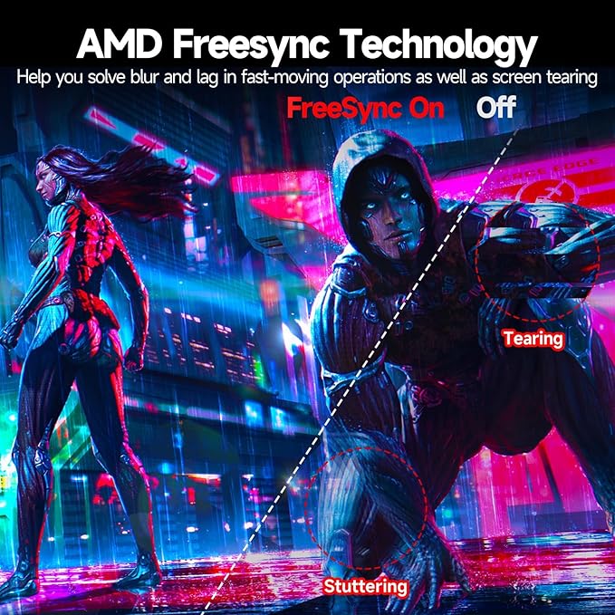 ZZA 32 Inch Monitor - 2K Resolution, 165Hz/180Hz,1440p Monitor, 1ms Response Time, FreeSync & G-Sync, HDR10, 122% sRGB Coverage, DP/HDMI,32 Inch Computer Monitor VESA Mount Compatible