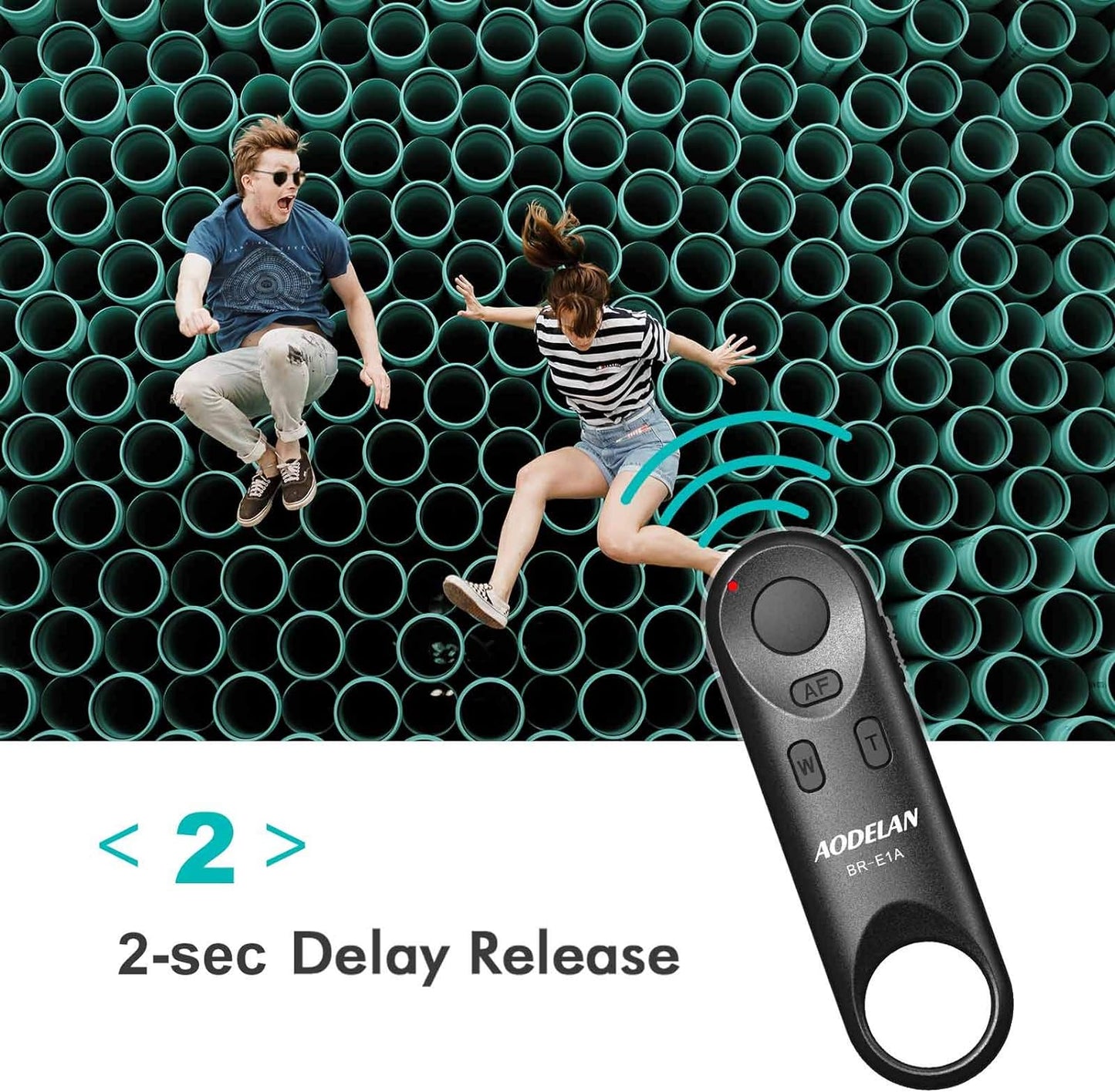 AODELAN Camera Remote Control for Canon EOS RP, EOS R, R5, R6, M50, M50 II, 6D Mark II, 77D, 850D, 800D, 200D, 250D, EOS Rebel SL2, Rebel T7i, T8i, 90D, EOS M6 Mark II, SX70 HS; Replaces Canon BR-E1