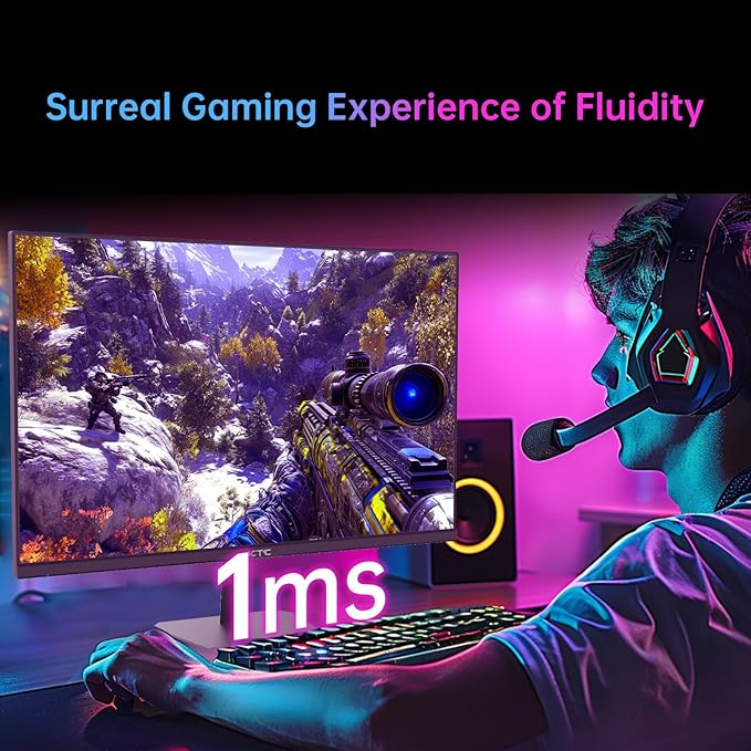 KTC 24 Inch 180Hz/190Hz Gaming Monitor, FHD PC Computer Monitor with Fast IPS Panel, HDR400, 133% sRGB, Bluelight Filter, 2 HDMI & 1 DP Port, Compatible Freesync and Wall Mountable, H24F8