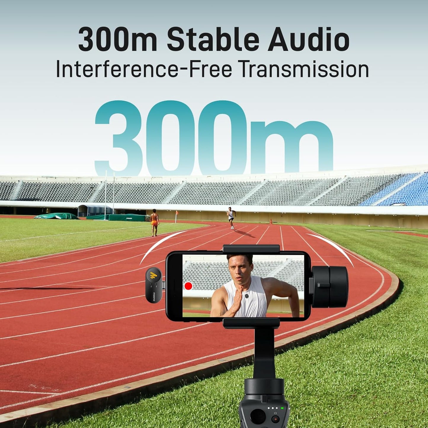 MAONO Wireless Lavalier Microphone for iPhone 14 and Below, MFi Certified Lightning Plug, 48KHz 24Bit, 1000ft Range, Voice Filter, Noise Cancellation, 30H Use for Video Recording, Streaming - Wave T5