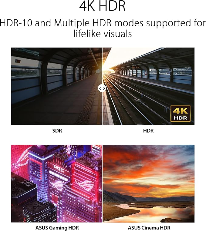 ASUS 31.5” 4K HDR Eye Care Monitor (VP327Q) – UHD (3840 x 2160), 99% sRGB, HDR-10, Adaptive-Sync, Speakers, DisplayPort, HDMI, Flicker Free, Blue Light Filter, VESA Mountable,Black