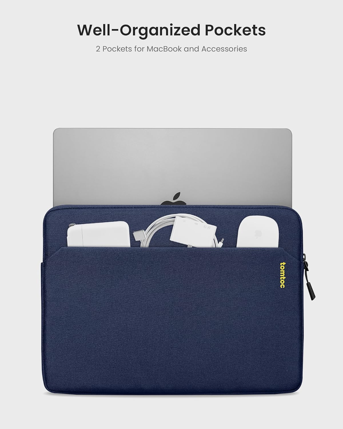 tomtoc Slim Laptop Sleeve for 16-inch MacBook Pro M4/M3/M2/M1 Pro/Max 2024-2019, XPS 15 Surface Book 3 The New Blade 16, Recycled Water-Resistant Protective Laptop Case Bag