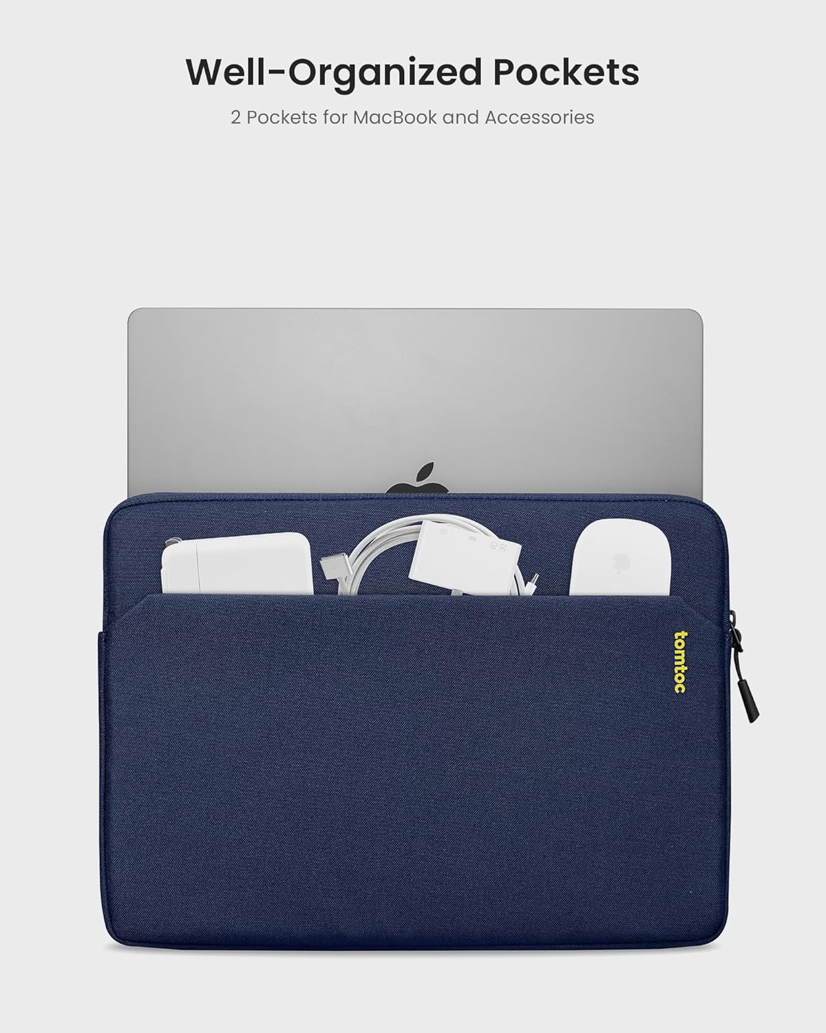 tomtoc Slim Laptop Sleeve for 14-inch MacBook Pro M4/M3/M2/M1 Pro/Max 2024-2021, Water-Resistant Protective Case for 13.8 Inch Surface Laptop AI PC, Accessory Bag
