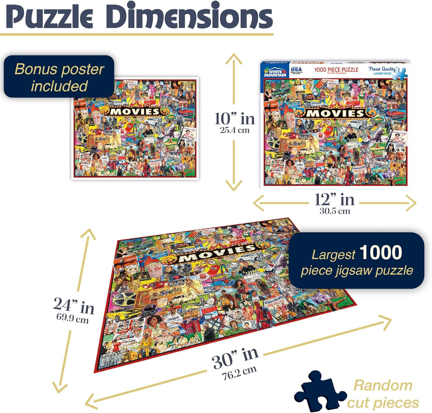 White Mountain Puzzles The Movies - 1000 Piece Jigsaw Puzzle