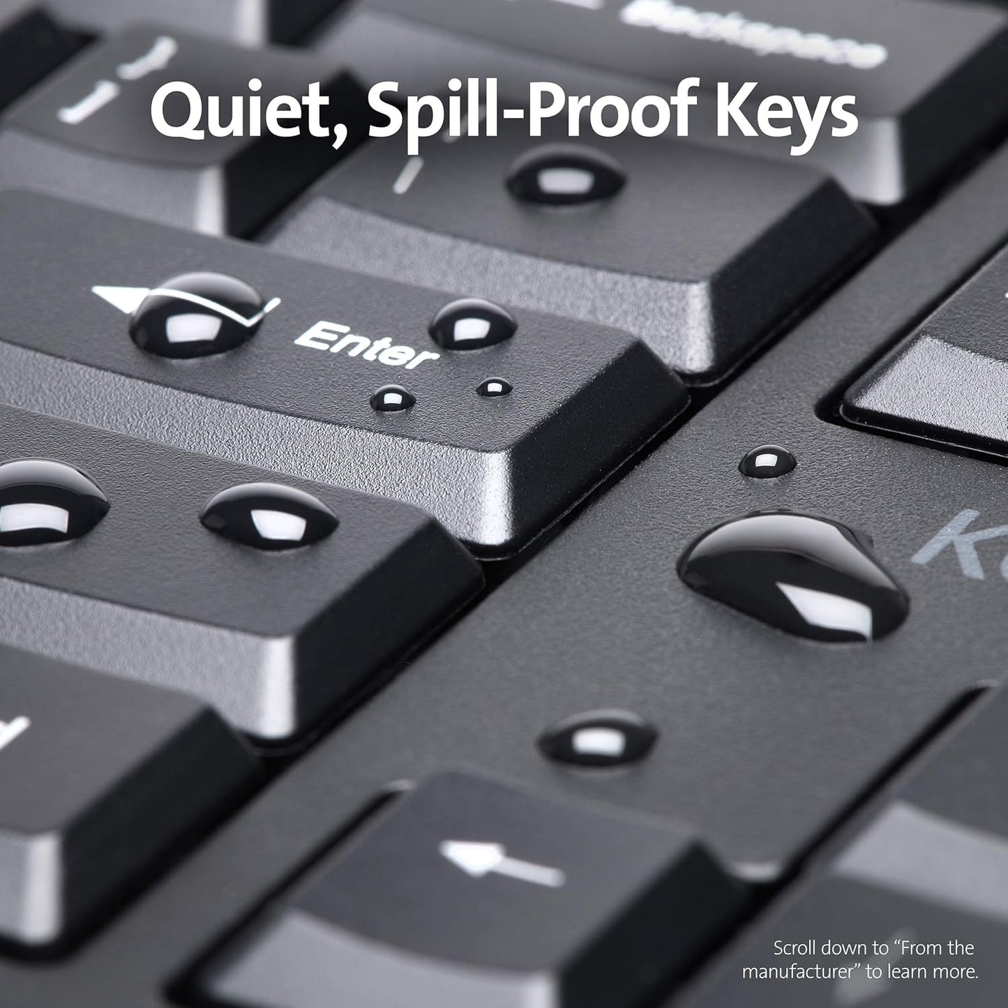 Kensington Pro Fit Ergonomic Wired Keyboard- Black (K75400US)