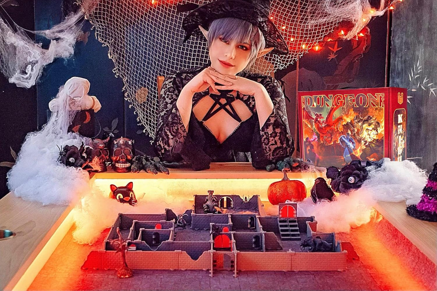 Rogue Dungeon Set - Mini Dungeon Castle Cavern DND Terrain for Tabletop RPGs, Dungeons & Dragons, Pathfinder, War Gaming, and More! by DCD (100+pcs, 3.5sqft, 16rooms)