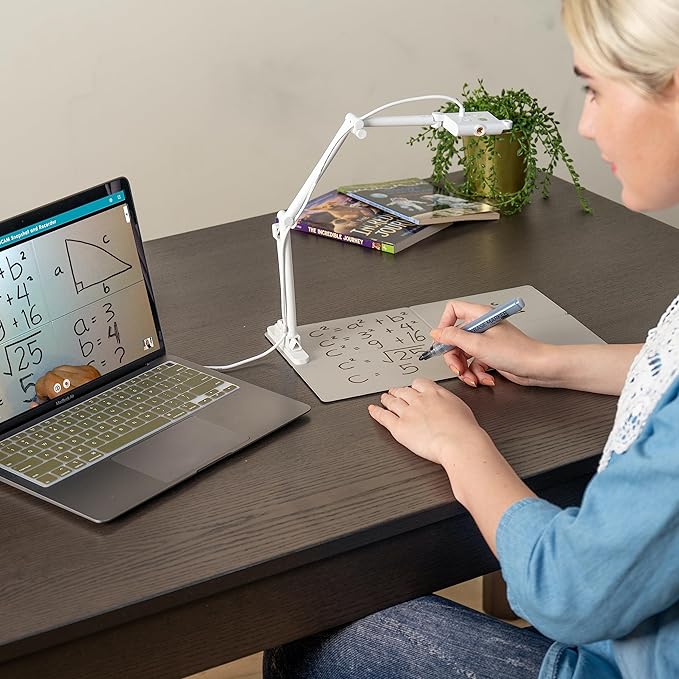 OKIOLABS OKIOCAM T Plus USB Camera for 11x17 Documents with Writing Board & Marker, Set for Teachers, Remote Learning, Classroom Presentations, Online Teaching for Windows, Mac, Chromebook - QHD