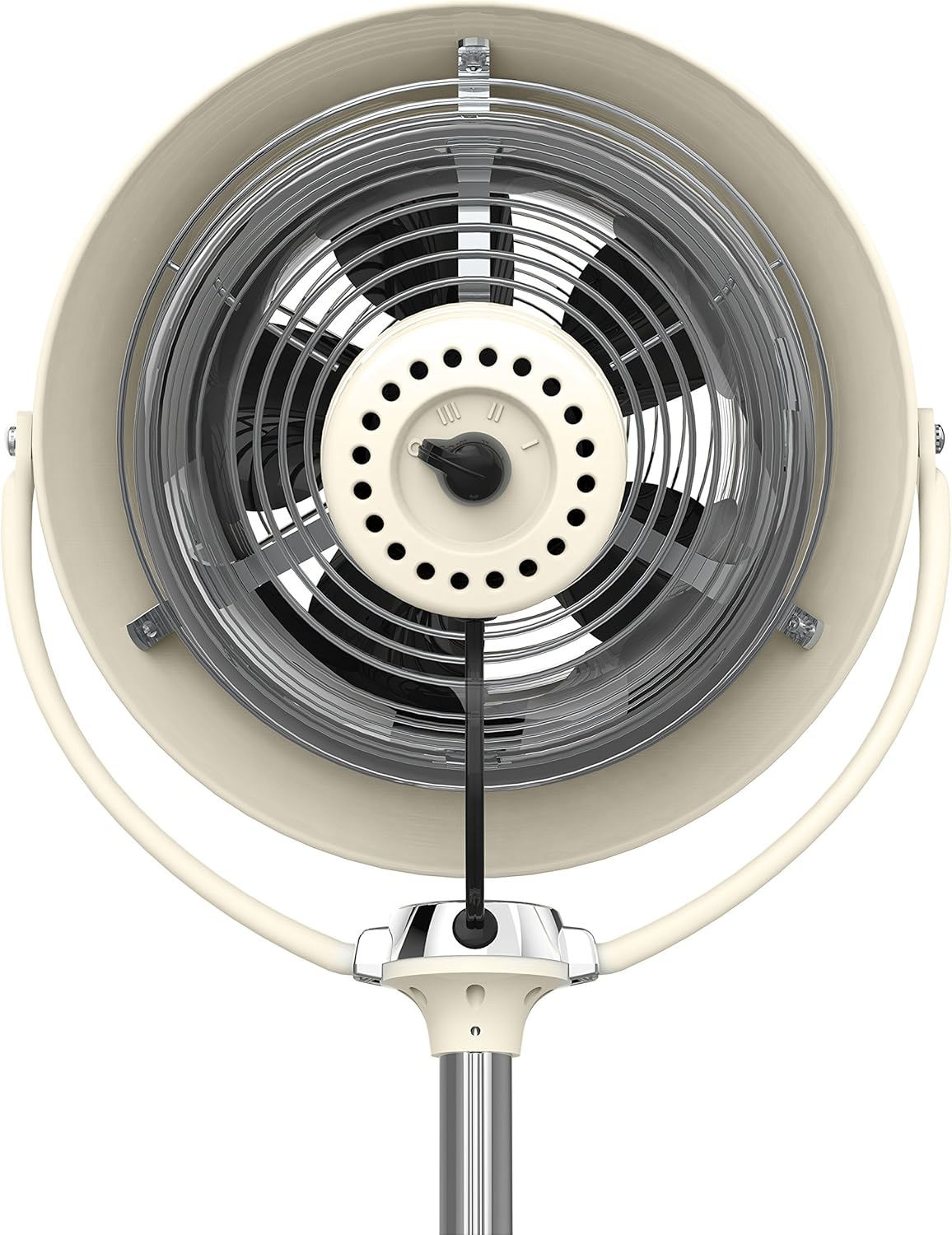 Vornado VFAN™ Sr. Pedestal Vintage Fan Retro Metal Standing Air Circulator for Cooling & Décor 3 Speeds, Adjustable Tilt Vintage White