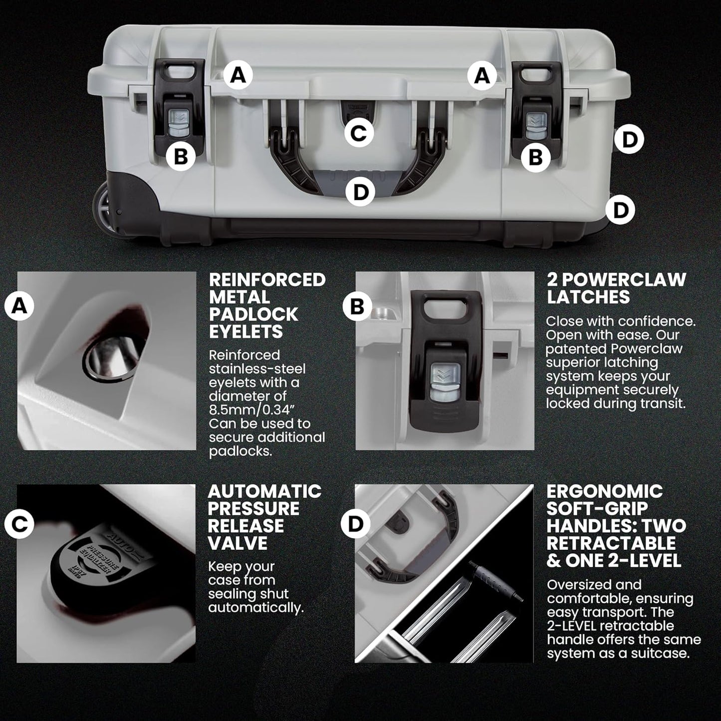 NANUK Wheeled Series 935 Lightweight NK-7 Resin Waterproof Protective Case