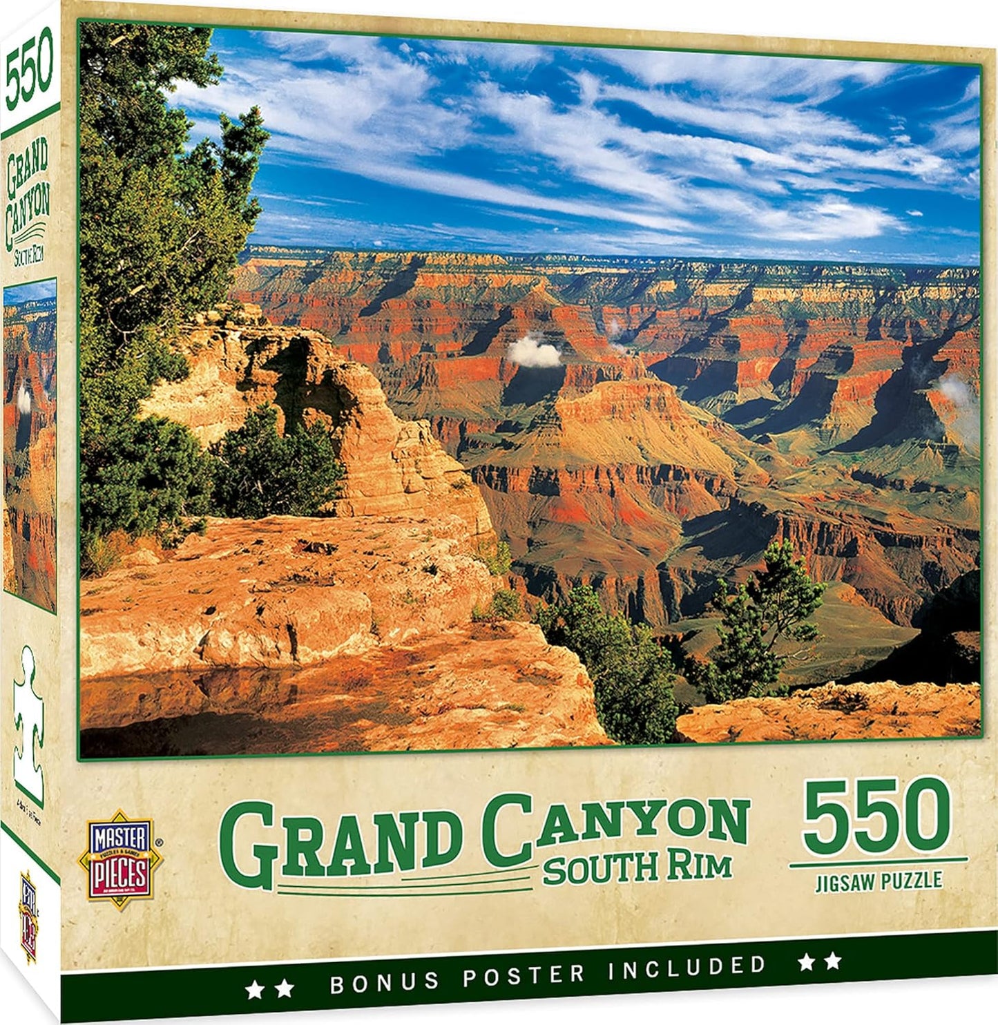 MasterPieces 550 Piece Jigsaw Puzzle For Adults and Family - Grand Canyon South Rim - 18"x24"