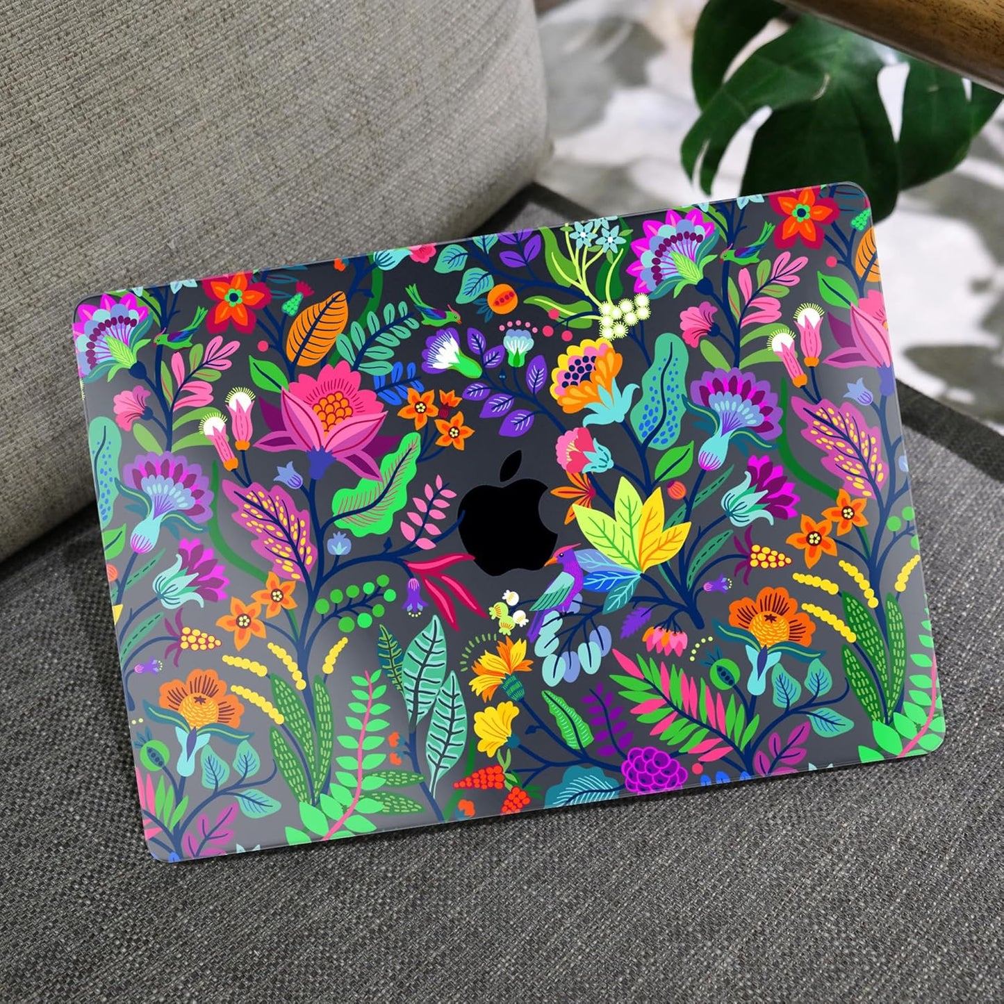 MEEgoodo Case for MacBook Pro 13 inch Case 2022 2021 2020 A2338 M2/M1 A2251 A2289,Laptop Hard Shell with Keyboard & Camera Cover Compatible with 13 inch MacBook Pro,Bright Flowers & Tropic Leaves