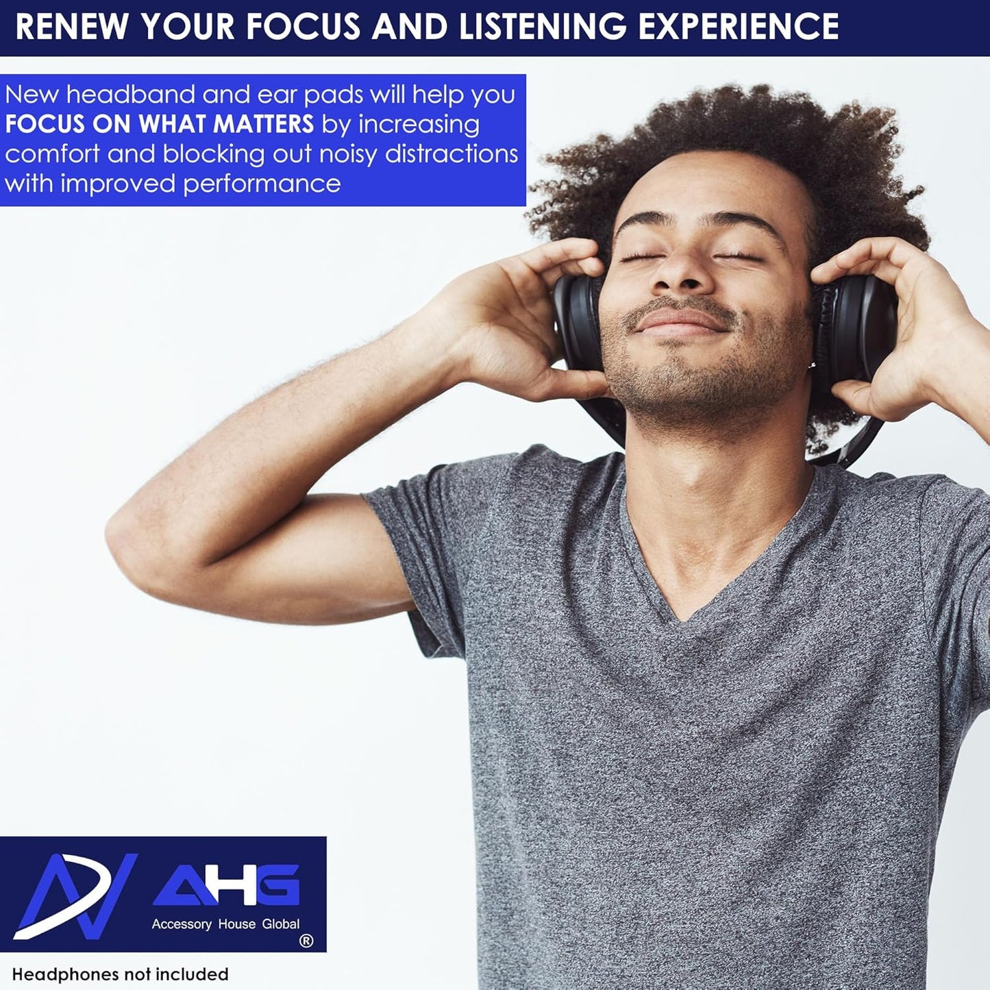 QC35 / QC35 ii earpads and QC35 Headband / QC35 ii Headband V3 pad Cushion Compatible with Bose QuietComfort 35 and QuietComfort 35 ii Headphones (Midnight Blue)