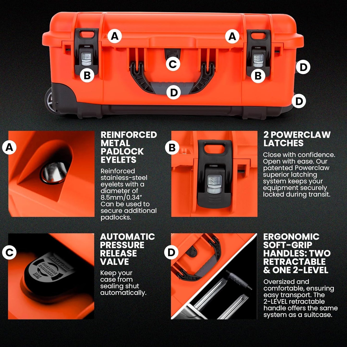 NANUK Wheeled Series 935 Lightweight NK-7 Resin Waterproof Protective Case