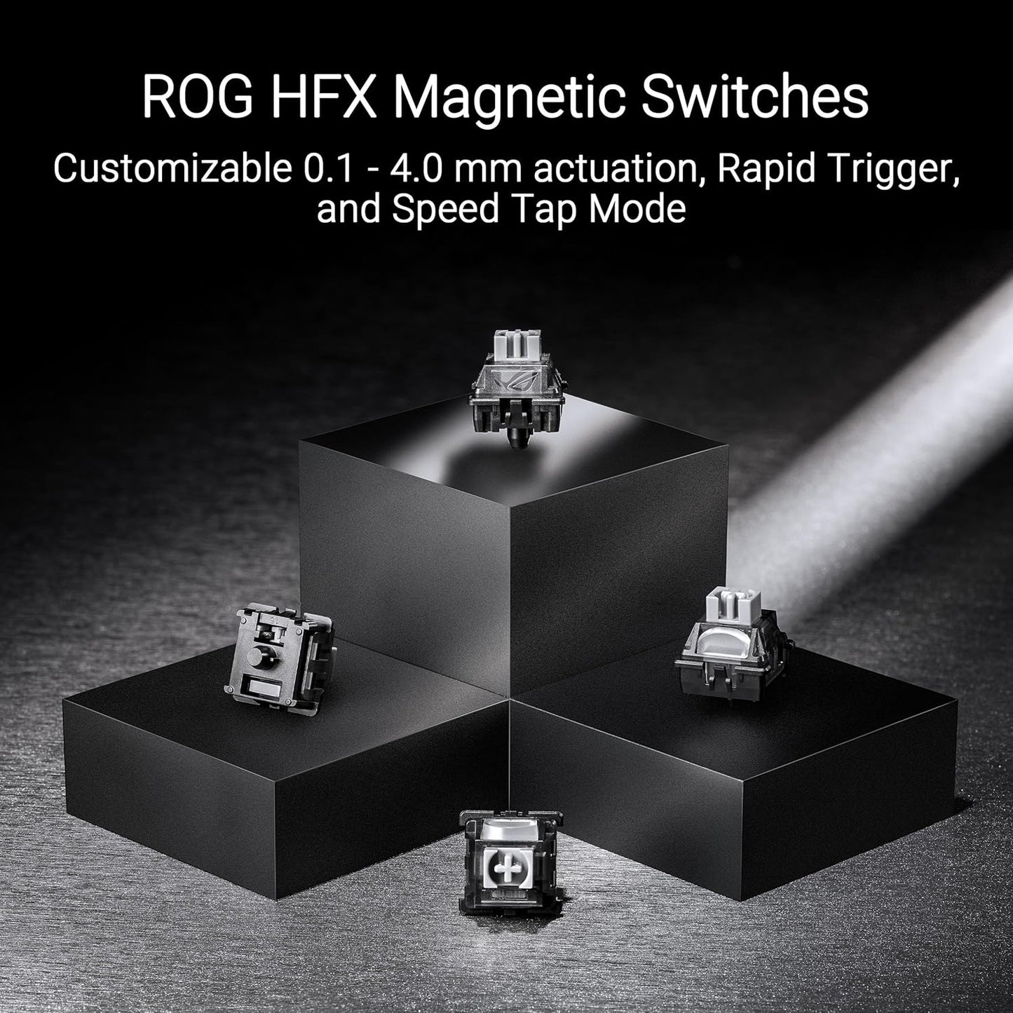 ROG Falchion Ace HFX 65% Hall Effect Gaming Keyboard – HE Magnetic Switches, Rapid Trigger, 8000 Hz Polling, Three-Layer Dampening Foam, Touch Panel, Protective Cover
